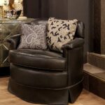 Black Leather Single Sofa